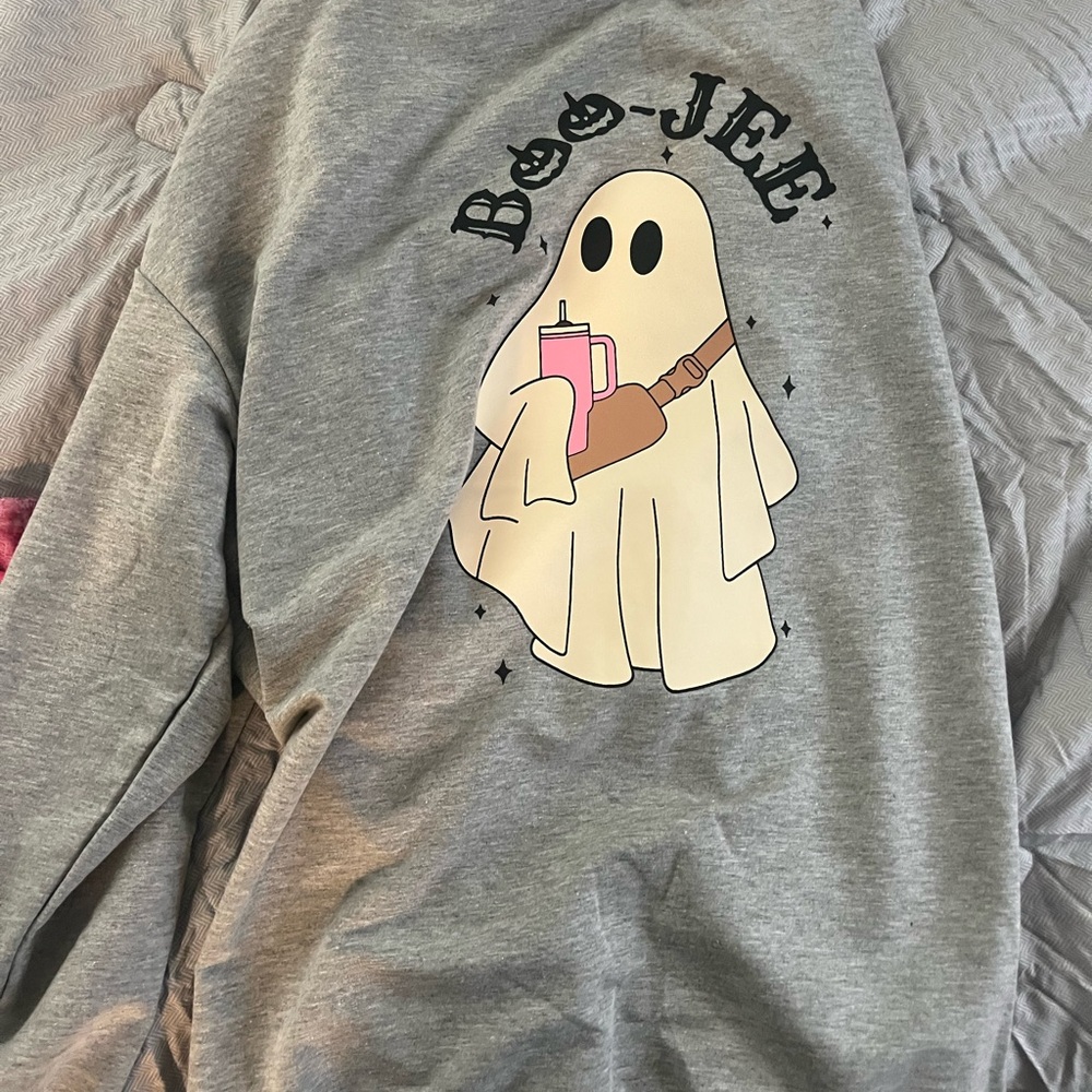 Gray Boo JEE Ghost Sweatshirt